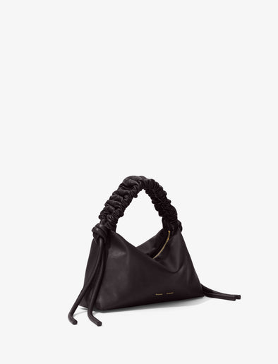 Side image of Mini Drawstring Bag in BLACK