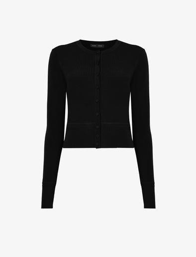 Still Life image of Silk Viscose Cardigan in BLACK