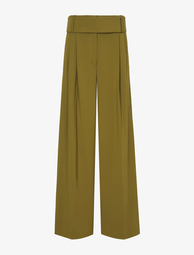 Still Life image of Matte Viscose Crepe Pants in OLIVE