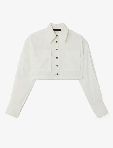 Still Life image of Eco Poplin Shirt in WHITE