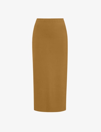 Still Life image of Silk Viscose Skirt in OCHRE