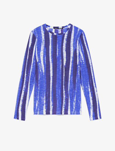 Still Life image of Painted Stripe T-Shirt in COBALT MULTI