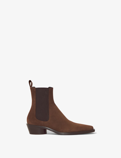 Side image of BRONCO CHELSEA BOOTS in Dark Brown