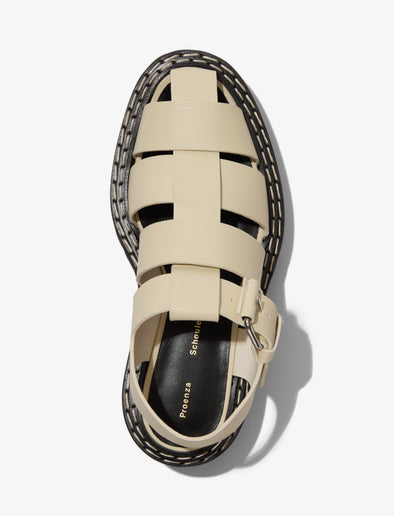 Aerial image of LUG SOLE PLATFORM FISHERMAN SANDALS in Natural