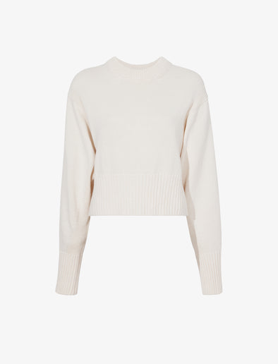 Still Life image of Textured Cotton Sweater in IVORY