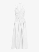 Still Life image of Viscose Linen Ruched Dress in OFF WHITE