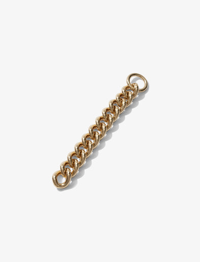 Image of chain bracelet in gold laid flat
