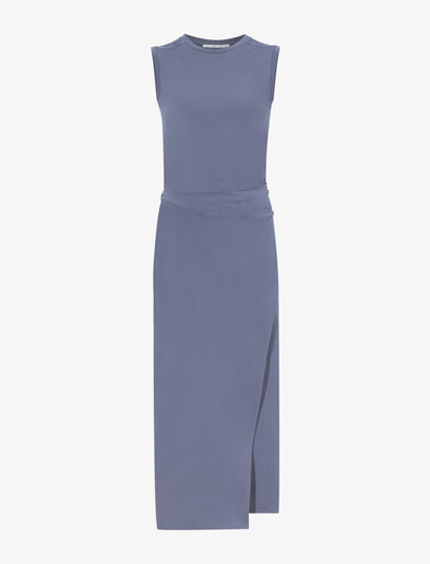 Still Life image of T-Shirt Wrap Dress in STEEL GREY