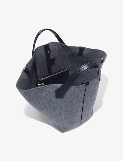 Interior image of XL Chelsea Tote in Felt in slate