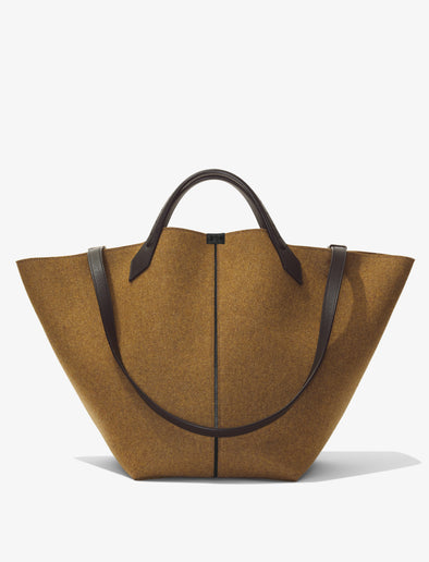 Back image of XL Chelsea Tote in Felt in walnut