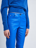 Detail image of model in Nappa Leather Pants in Azure