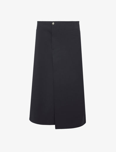 Still Life image of Wool Twill Skirt in BLACK