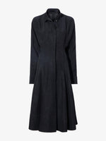 Still Life image of Crushed Matte Satin Dress in BLACK