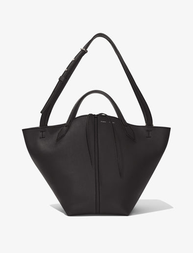 image of Large PS1 Tote in BLACK with strap extended