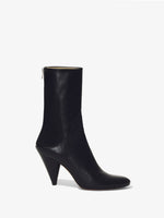 Side image of CONE ANKLE BOOTS in BLACK