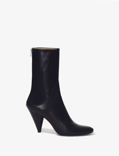 Side image of CONE ANKLE BOOTS in BLACK