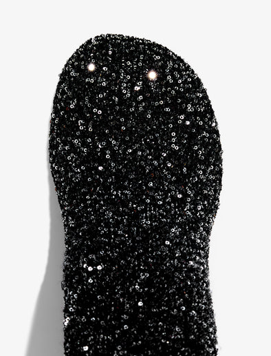 Aerial image of GLINT OVER THE KNEE KNIT BOOTS in BLACK