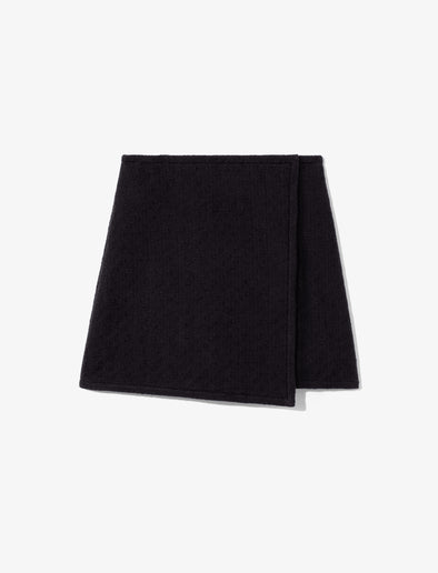 Still Life image of Tweed Wrap Skirt in BLACK