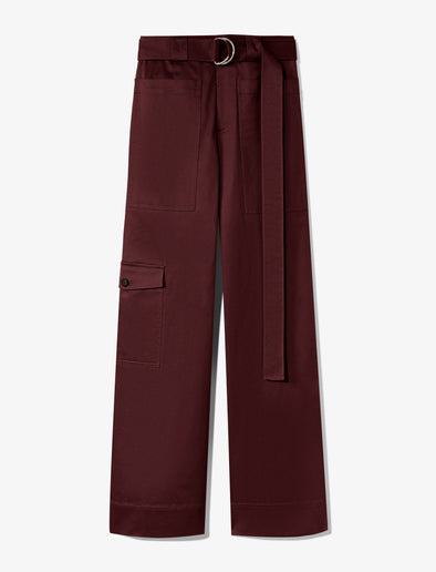 Still Life image of Cotton Twill Cargo Pants in PLUM