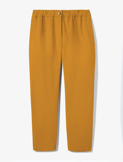 Still Life image of Solid Cotton Linen Easy Pants in GOLD