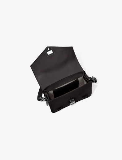 Interior image of Carved Python PS1 Mini Crossbody Bag in BLACK
