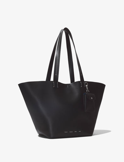 Side image of Large Bedford Tote in BLACK