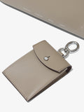 Detail image of coin purse of Large Bedford Tote In Leather in clay