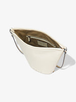 Aerial image of Leather Spring Bucket Bag in IVORY