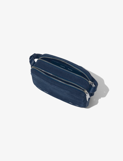 Aerial image of Suede Watts Camera Bag in NAVY