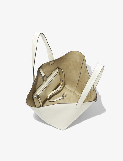 Aerial image of Large Bedford Tote in IVORY
