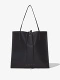 Front image of Twin Tote In Leather in black/ivory