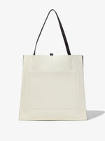 Back image of Twin Tote In Leather in black/ivory