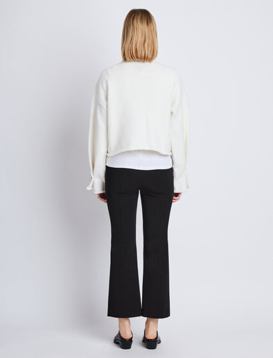 Back image of Marta Pant in Bi-Stretch Crepe in BLACK