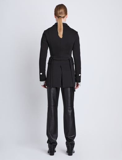 Back full length image of model wearing Margot Blazer in BLACK