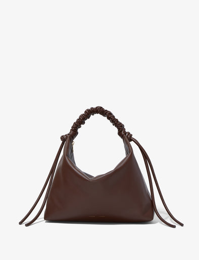 Front image of Medium Drawstring Shoulder Bag in MOCHA