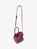 Aerial image of Extra Small Ruched Tote in GARNET