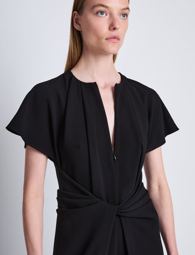 Detail image of model wearing Julie Dress in BLACK