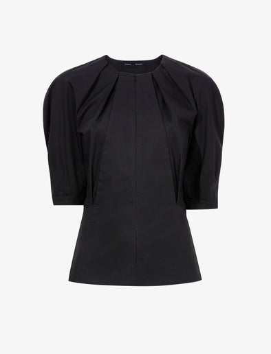 Still Life image of Georgia Top In Eco Poplin in BLACK