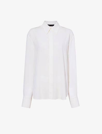 Still Life image of Maya Shirt In Textured Marocaine in OFF WHITE