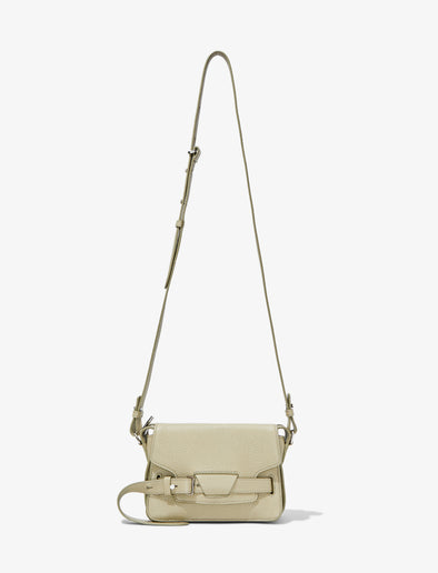 Front image of Small Beacon Bag in CEMENT with strap extended