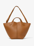 Front image of Large PS1 Tote in COGNAC with strap up