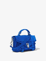 Side image of Suede PS1 Tiny Bag in ELECTRIC BLUE
