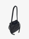 Aerial image of Nylon Drawstring Pouch in BLACK