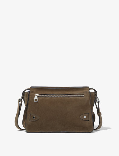Back image of Suede Beacon Saddle Bag in TEAK