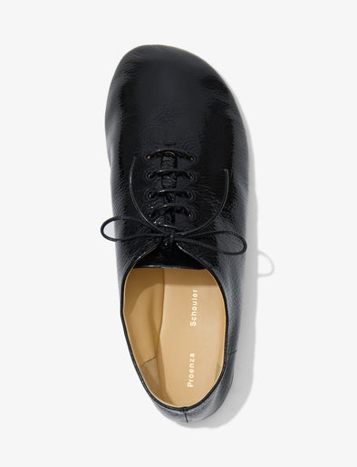 Aerial image of Glove Flat Lace-ups in BLACK