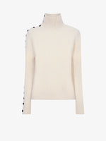 Flat image of Camilla Sweater In Lofty Eco Cashmere in ecru