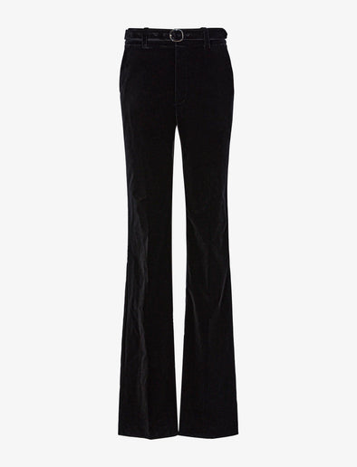 Flat image of Marie Pant In Velvet Suiting in black multi