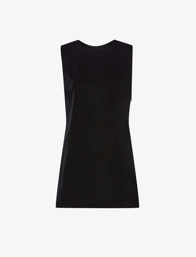 Flat image of Joyce Top In Matte Velvet in black