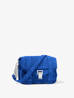 Side image of Suede PS1 Mini Crossbody Bag in ELECTRIC BLUE