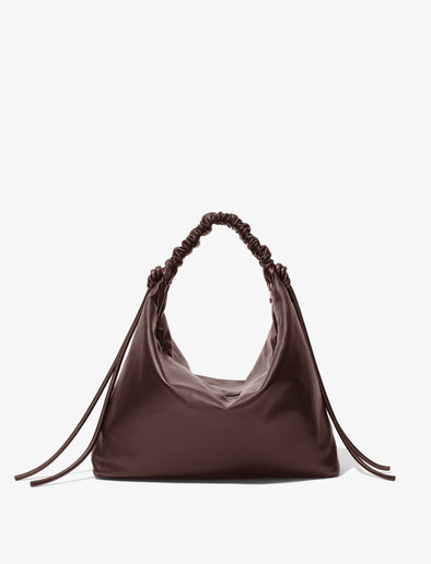 Back image of Large Drawstring Shoulder Bag - MOCHA